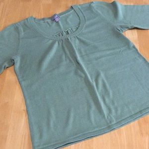 J.Jill silk/cotton blend 3/4 sleeve sweater